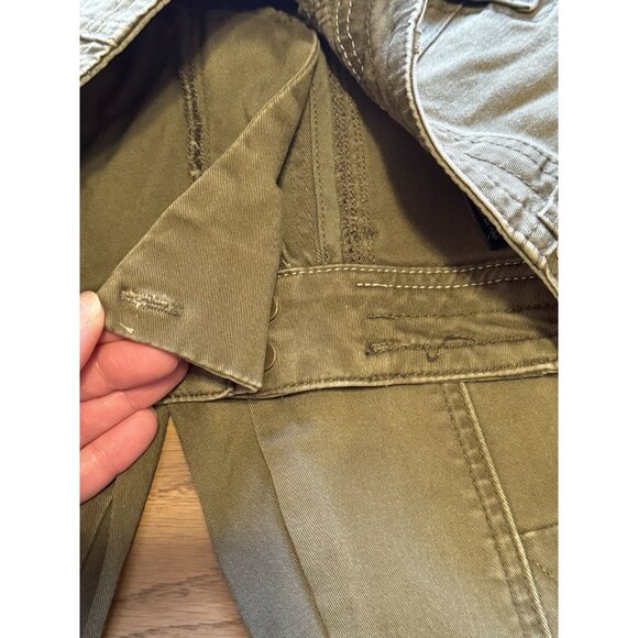 Anthropologie Women  Austen Embroidered Green Floral Cargo Skinny Pants Size 26 - Picture 10 of 16